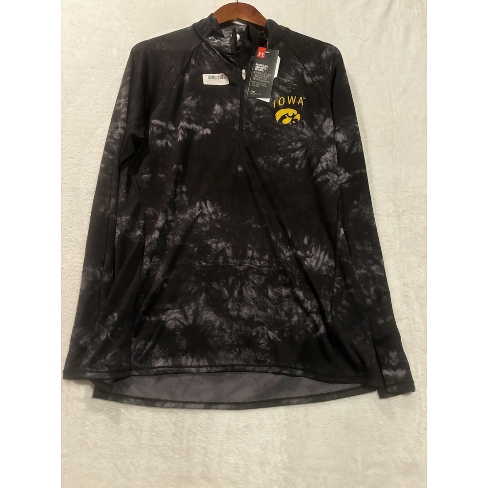 NWT Iowa Hawkeyes Under Armour XL Women's 1/4 Zip Jacket Tie Dye Lightweight